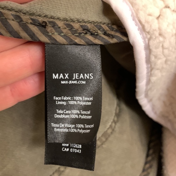 Insulated Military Cargo Jacket Max Jeans Olive Green Utility Jacket - Picture 15 of 16